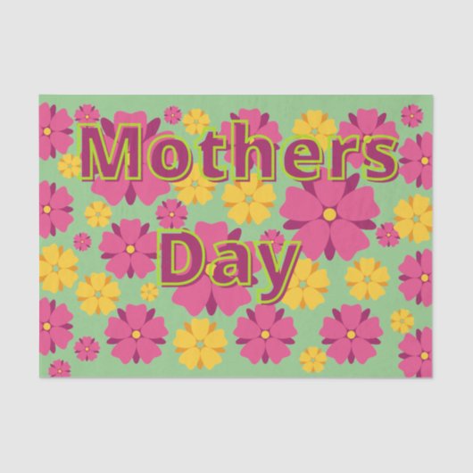 moederdag glorieuze bloemen tissuepapier (Voorkant)