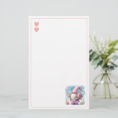 Moederdag Gnome Love Briefpapier (Staand voorkant)