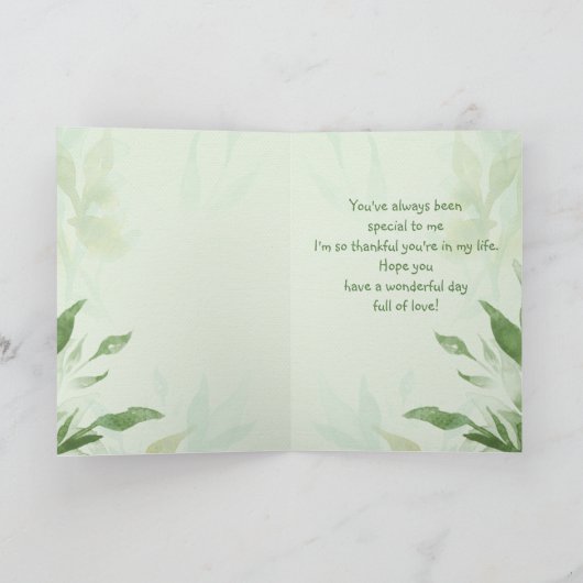 Moederdag Godmoeder Chickadee Garden Bird Card Kaart (Binnen)