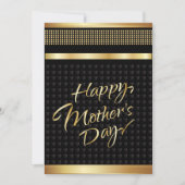 Moederdag Gold Lettering Elegant Black Luxury Kaart (Voorkant)