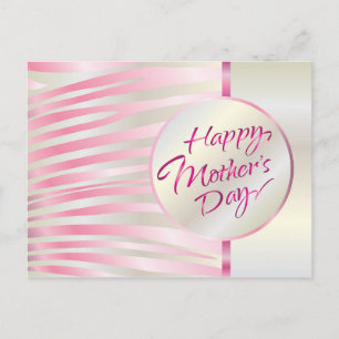 Moederdag Gold Lettering Elegant Pink Luxury Briefkaart