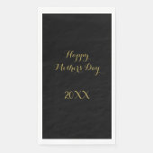 Moederdag Golden Gold Black Elegant 2023 Servet (Voorkant)