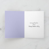 Moederdag Golden Retriever Puppy met lila's Kaart (Binnen)