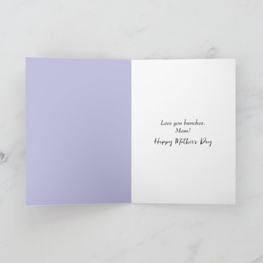 Moederdag Golden Retriever Puppy met lila's Kaart (Binnen)