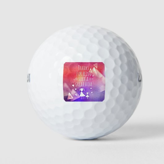 Moederdag. Golfballen (Voorkant)