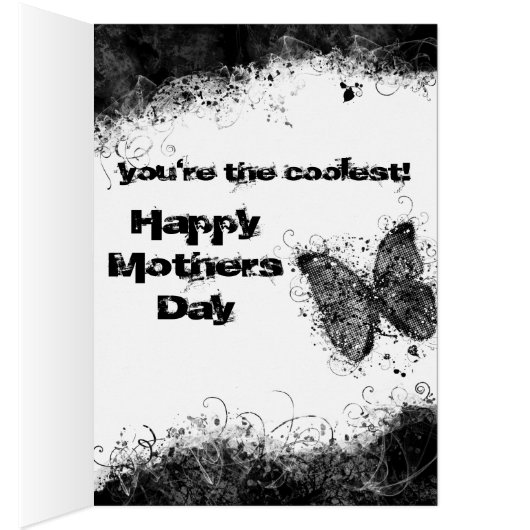 Moederdag Gothic Roze Sinaasappel met huid, hart (Binnen (Rechts))