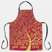 Moederdag goudboom van het leven beste mam ooit schort (Voorkant)