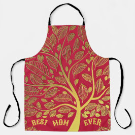 Moederdag goudboom van het leven beste mam ooit schort