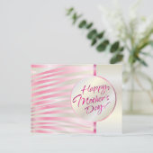 Moederdag Gouden Letters Elegante Roze Luxe Briefkaart (Staand voorkant)