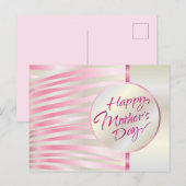 Moederdag Gouden Letters Elegante Roze Luxe Briefkaart (Voorkant / Achterkant)