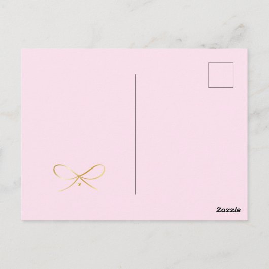 Moederdag Gouden Letters Elegante Roze Luxe Briefkaart (Achterkant)