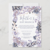 Moederdag goudkleurige lavendel waterverf kaart (Voorkant)