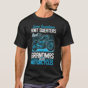Moederdag Grandma Biker Real Grandmas Ride Motor T-shirt