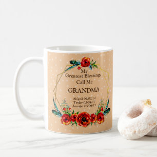 Moederdag Grandma Children Kinder Names Birth Koffiemok