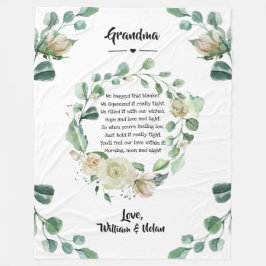 Moederdag Grandma Grammy Nana van kleinkinderen Fl Fleece Deken