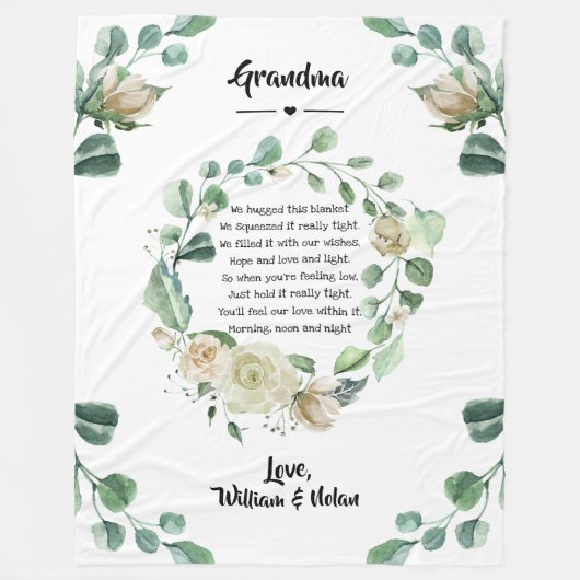 Moederdag Grandma Grammy Nana van kleinkinderen Fl Fleece Deken (Voorkant)
