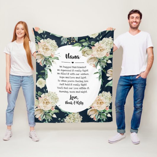 moederdag Grandma Grammy Nana van kleinkinderen Fleece Deken (In situ)