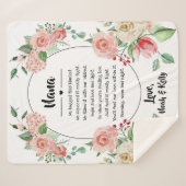 moederdag Grandma Grammy Nana van kleinkinderen Sherpa Deken (Voorkant (horizontaal))