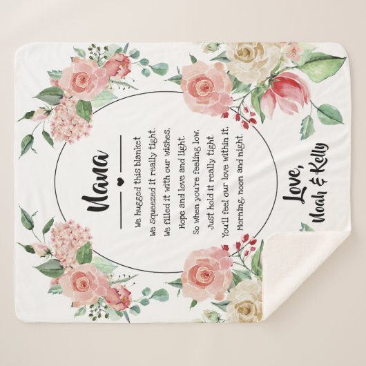 moederdag Grandma Grammy Nana van kleinkinderen Sherpa Deken (Voorkant (horizontaal))