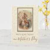 Moederdag Grandma Nana Virgin Mary Jesus Kaart (Gele Bloem)