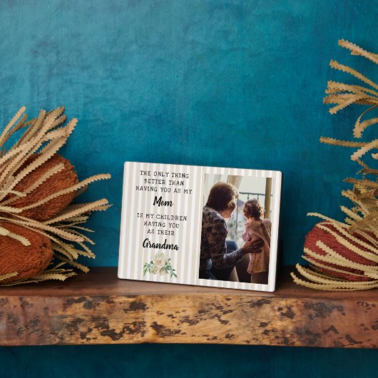 Moederdag Grandma Photo Gift Fotoplaat (Zijkant)