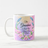 Moederdag Grandma Pink Blue Flowers wijzigen Koffiemok (Links)