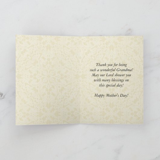 Moederdag Grandma Virgin Mary Child Jesus Kaart (Binnen)