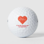 Moederdag Grandma World's Best Ever Cute Heart Golfballen (Voorkant)