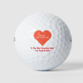 Moederdag Grandma World's Best Ever Cute Heart Golfballen