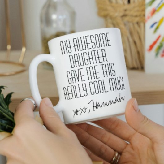 Moederdag Grappig zwart en wit van dochter Koffiemok