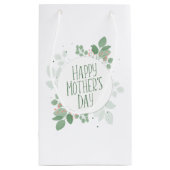 moederdag Green Leaves Wreath | Gift Bag Klein Cadeauzakje (Achterkant)