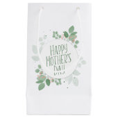moederdag Green Leaves Wreath | Gift Bag Klein Cadeauzakje (Voorkant)