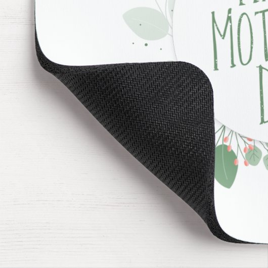 Moederdag Green Leaves Wreath | Mousepad Muismat (Hoek)