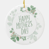 Moederdag Green Leaves Wreath | ORNAMENT (Achterkant)