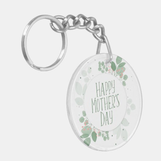 Moederdag Green Leaves Wreath | SLEUTELHANGER (Voorkant Links)