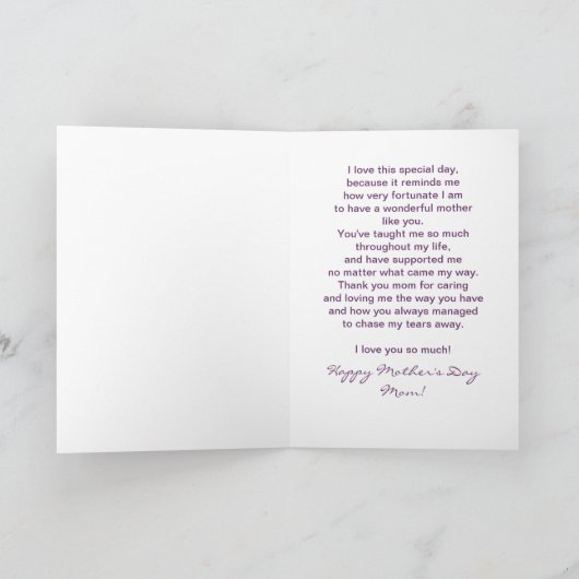 MOEDERDAG GROET VOOR MOEDER - LILACS KAART (Binnen)