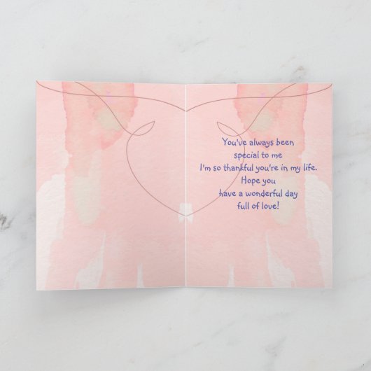 Moederdag Grootdochter Bluebird Garden Bird Kaart (Binnen)