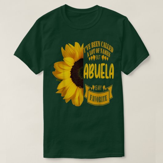 Moederdag Grootouders Dag Big Sunflower Abuela T-shirt (Design voorkant)