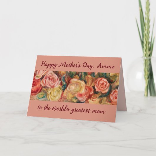 Moederdag Grootste Ammi Urdu Arabische moeder Kaart (Voorkant)