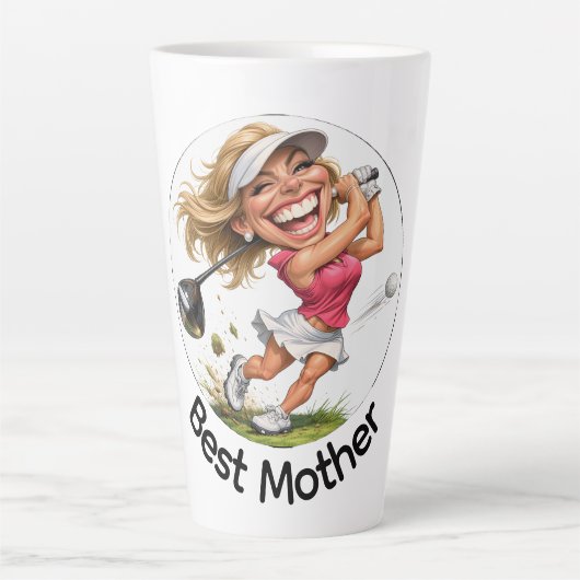 Moederdag grote golf Latte-mok Latte Mok (Voorkant)