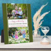 Moederdag Grote Grootmoeder 2 Foto gepersonaliseer Fotoplaat (Zijkant)