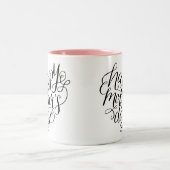 Moederdag handgeschakelde kalligrafie tweekleurige koffiemok (Center)