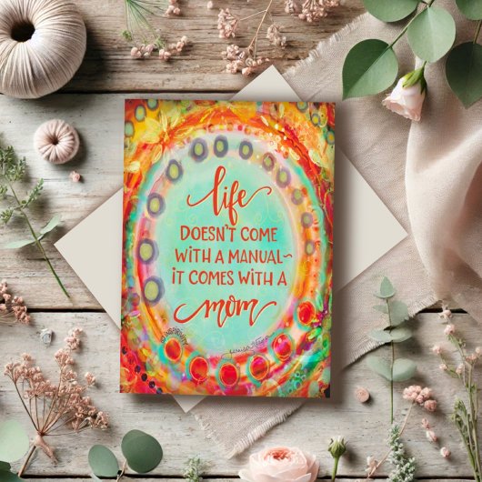 Moederdag Handleiding Schattig Grappig Mooie Krach Kaart