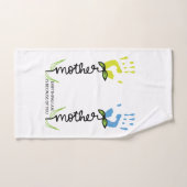 Moederdag Handprint gepersonaliseerd Bad Handdoek (Handdoek)