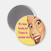 Moederdag Happy Housewife Funny Retro Magnet (Voorkant / Achterkant)