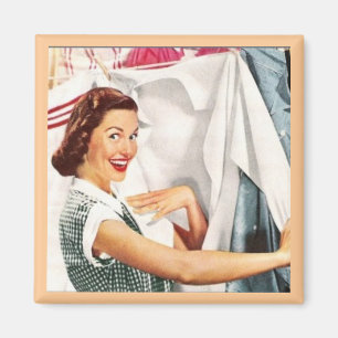 MOEDERDAG HAPPY HOUSEWIFE WASDAG RETRO MAGNET