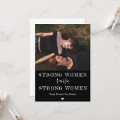 moederdag/Happy Women's Day Sterke vrouw Foto Kaart (Voorkant / Achterkant in situ)