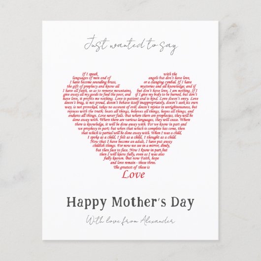 Moederdag Harde liefde Bijbelprijsopgave Begroting (Voorkant)