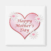 Moederdag hart Vierkante magneet (Voorkant)