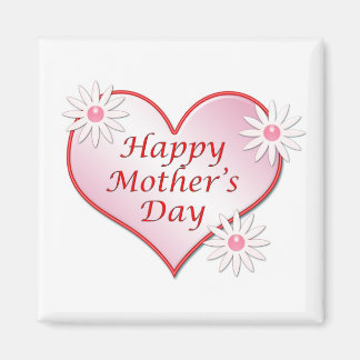 Moederdag hart Vierkante magneet